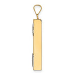 Ladda upp bild till gallerivisning, 14k Gold Two Tone Mezuzah Star of David Torah Pendant Charm
