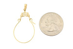 Φόρτωση εικόνας στο εργαλείο προβολής Συλλογής, 14K Yellow Gold Filigree Charm Holder Pendant
