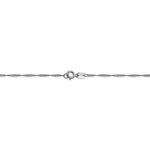 將圖片載入圖庫檢視器 14K White Gold 1mm Singapore Twisted Bracelet Anklet Choker Necklace Pendant Chain
