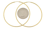 Carregar imagem no visualizador da galeria, 14K Yellow Gold 55mm x 1.5mm Endless Round Hoop Earrings
