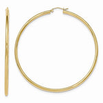 Load image into Gallery viewer, 14K Yellow Gold 70mm x 2.25mm Classic Round Hoop Earrings
