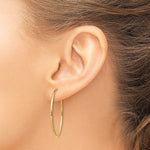 Φόρτωση εικόνας στο εργαλείο προβολής Συλλογής, 14K Yellow Gold 30mm x 1.25mm Round Endless Hoop Earrings
