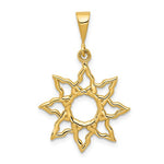 Load image into Gallery viewer, 14k Yellow Gold Sun Celestial Pendant Charm
