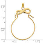 Afbeelding in Gallery-weergave laden, 14K Yellow Gold Infinity Symbol Charm Holder Pendant
