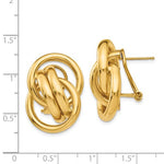 Load image into Gallery viewer, 14k Yellow Gold Classic Love Knot Omega Back Large Earrings
