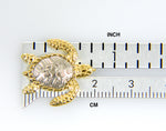 Load image into Gallery viewer, 14k Gold Two Tone Turtle Chain Slide Pendant Charm
