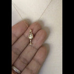 Load and play video in Gallery viewer, 14k Yellow Gold Wine Glass Pendant Charm
