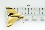 Carica l&#39;immagine nel visualizzatore di Gallery, 14k Yellow Gold Whale Tail Pendant Charm
