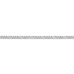 將圖片載入圖庫檢視器 14K White Gold 2.25mm Flat Figaro Bracelet Anklet Choker Necklace Pendant Chain
