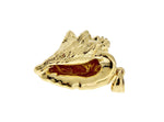 將圖片載入圖庫檢視器 14k Yellow Gold Large Conch Shell Seashell 3D Pendant Charm
