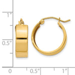 Kép betöltése a galériamegjelenítőbe: 14K Yellow Gold 16mm x 5.5mm Classic Round Hoop Earrings
