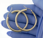 Carregar imagem no visualizador da galeria, 14K Yellow Gold Classic Round Hoop Earrings 40mmx4mm
