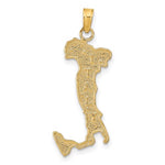 Afbeelding in Gallery-weergave laden, 14k Yellow Gold Italy Map Pendant Charm
