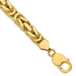 画像をギャラリービューアに読み込む, 14K Yellow Gold 6.5mm Byzantine Bracelet Anklet Necklace Choker Pendant Chain
