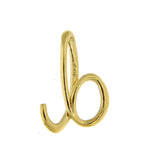 Carica l&#39;immagine nel visualizzatore di Gallery, 14k Yellow Gold Initial Letter D Cursive Chain Slide Pendant Charm
