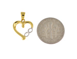Load image into Gallery viewer, 14k Gold Two Tone Heart Infinity Open Back Pendant Charm
