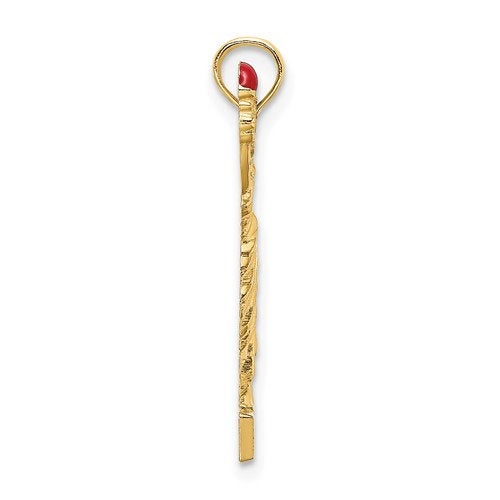 Load image into Gallery viewer, 14k yellow gold enamel new york statue liberty pendant charm