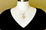 Φόρτωση εικόνας στο εργαλείο προβολής Συλλογής, 14k Gold Two Tone Large Cross Crucifix Pendant Charm
