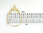 Lataa kuva Galleria-katseluun, 14K Yellow Gold Filigree Heart Charm Holder Hanger Connector Pendant
