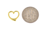 Indlæs billede til gallerivisning 14k Yellow Gold Floating Heart Chain Slide Pendant Charm
