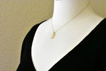 Load image into Gallery viewer, 14K Yellow Gold Script Initial Letter H Cursive Alphabet Pendant Charm
