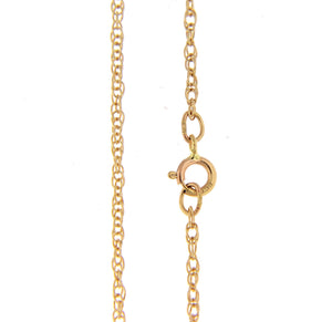 14k Yellow Gold 1.15mm Cable Rope Necklace Pendant Chain