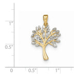 이미지를 갤러리 뷰어에 로드 , 14k Yellow Gold and Rhodium Tree of Life Pendant Charm
