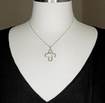 Charger l&#39;image dans la galerie, Sterling Silver Rhodium Plated Cruciform Cross Four Way Medal Pendant Charm

