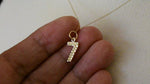 Load and play video in Gallery viewer, 14k Yellow Gold Number 1 2 3 4 5 6 7 8 9 0 One Two Three Four Five Six Seven Eight Nine Zero Diamond Cut Pendant Charm
