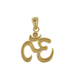 Load image into Gallery viewer, 14k Yellow Gold Om Symbol Open Back Pendant Charm
