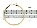 Φόρτωση εικόνας στο εργαλείο προβολής Συλλογής, 14K Yellow Gold 40mm Square Tube Round Hollow Hoop Earrings
