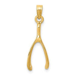 Carica l&#39;immagine nel visualizzatore di Gallery, 14k Yellow Gold Wishbone Pendant Charm
