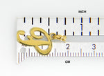 Carregar imagem no visualizador da galeria, 10K Yellow Gold Script Initial Letter P Cursive Alphabet Pendant Charm
