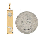 Загрузить изображение в средство просмотра галереи, 14k Gold Two Tone Mezuzah Star of David Chai Pendant Charm
