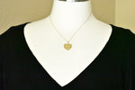 Φόρτωση εικόνας στο εργαλείο προβολής Συλλογής, 14K Yellow Gold Diamond Cut Filigree Heart Flat Back Pendant Charm
