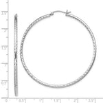 Load image into Gallery viewer, Sterling Silver Diamond Cut Classic Round Hoop Earrings 55mm x 2mm
