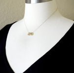 Cargar imagen en el visor de la galería, 14k Yellow Gold Infinity Symbol Chain Slide Small Pendant Charm
