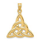 Afbeelding in Gallery-weergave laden, 14k Yellow Gold Celtic Trinity Open Back Pendant Charm
