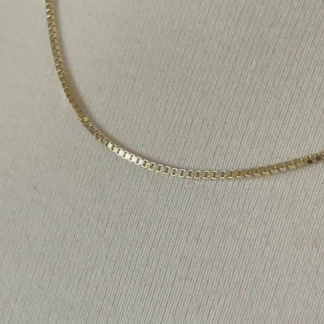 14K Yellow Gold 1.5mm Box Bracelet Anklet Necklace Choker Pendant Chain