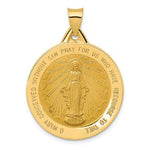 Charger l&#39;image dans la galerie, 14k Yellow Gold Blessed Virgin Mary Miraculous Round Pendant Charm
