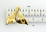 將圖片載入圖庫檢視器 14k Yellow Gold Whale Tail Pendant Charm
