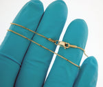 Carregar imagem no visualizador da galeria, 14K Yellow Gold 0.90mm Box Bracelet Anklet Necklace Choker Pendant Chain Lobster Clasp
