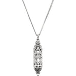 Carregar imagem no visualizador da galeria, Sterling Silver Mezuzah Pendant Charm Necklace 18 inches
