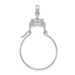 이미지를 갤러리 뷰어에 로드 , 14K White Gold Filigree Charm Holder Pendant
