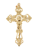 이미지를 갤러리 뷰어에 로드 , 14k Gold Two Tone Crucifix Cross Open Back Pendant Charm - [cklinternational]
