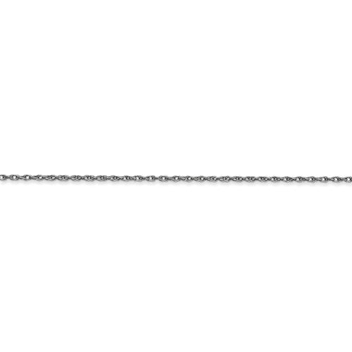 10k White Gold 0.95mm Polished Cable Rope Necklace Pendant Chain