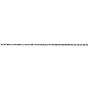 10k White Gold 0.95mm Polished Cable Rope Necklace Pendant Chain