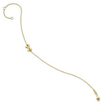 Lade das Bild in den Galerie-Viewer, 14k Yellow Gold Bow Ribbon Anklet 9 Inch with Extender
