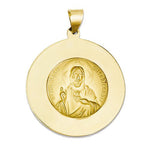 Afbeelding in Gallery-weergave laden, 14k Yellow Gold Queen of Holy Scapular Hollow Pendant Charm
