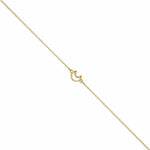Load image into Gallery viewer, 14k Yellow Gold Moon Anklet 10 Inch with Extender - [cklinternational]
